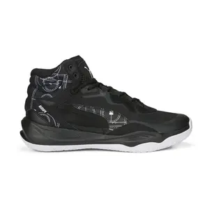 PUMA Mens Playmaker Pro Mid Courtside Basketball Sneakers Shoes Casual - Black
