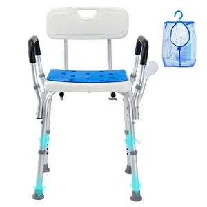 Heavy Duty 400lbs Capacity Shower Chair Bath Stool With Adjustable Height For Bathtub And Shower Non Slip Feet And Padded Wide Seat For Safe Comfortable Bathing Easy Assembly And Height Adjustment Durable Non Slip Feet
