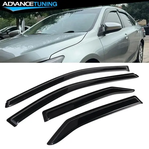 Fits 15-17 Toyota Camry Sedan 4-Door Acrylic Window Visors Rain Sun Guard - 4PCS