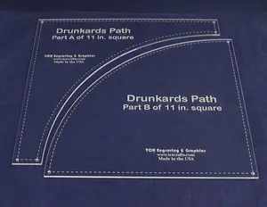 Drunkards Path Quilting Template-1/8 Inch Acrylic