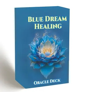 80Pcs 13x8 cm Blue Dream Oracle Cards, Moonlight Water System, Emotional Healing, Inner Awareness, Gentle Companion Tarot Card Game, Tarot Card Decks