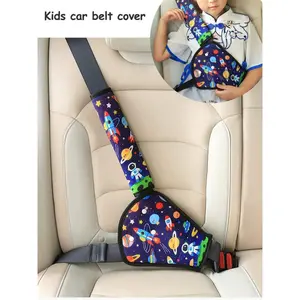 An 2pcs/Set Car Seat Belt Adjuster & Positioner, Cute Detachable & Portable Anti-Chafing Belly & Shoulder Protector