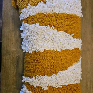 Opalhouse Decorative Chenille Loop Pillow - Gold and Cream