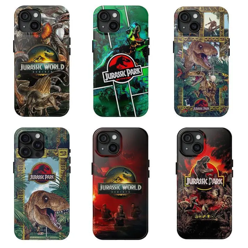 Jurassic World Rebirth Cellphone Casing, Dinosaur Movie-Inspired Protective Accessory, Compatible with iPhone 11-17 Pro Max/Plus and Samsung Galaxy S23-25 Devices, Shock-Resistant Protector