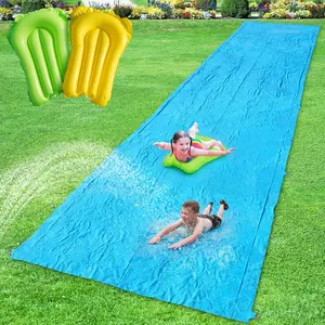 40FT Giant Slip Lawn Water Slide, Heavy Duty Outdoor Backyard Summer Splash Slide for Kids Teens Adults, Ideal for Party, Comes with 14 Stakes and 2 Bodyboards