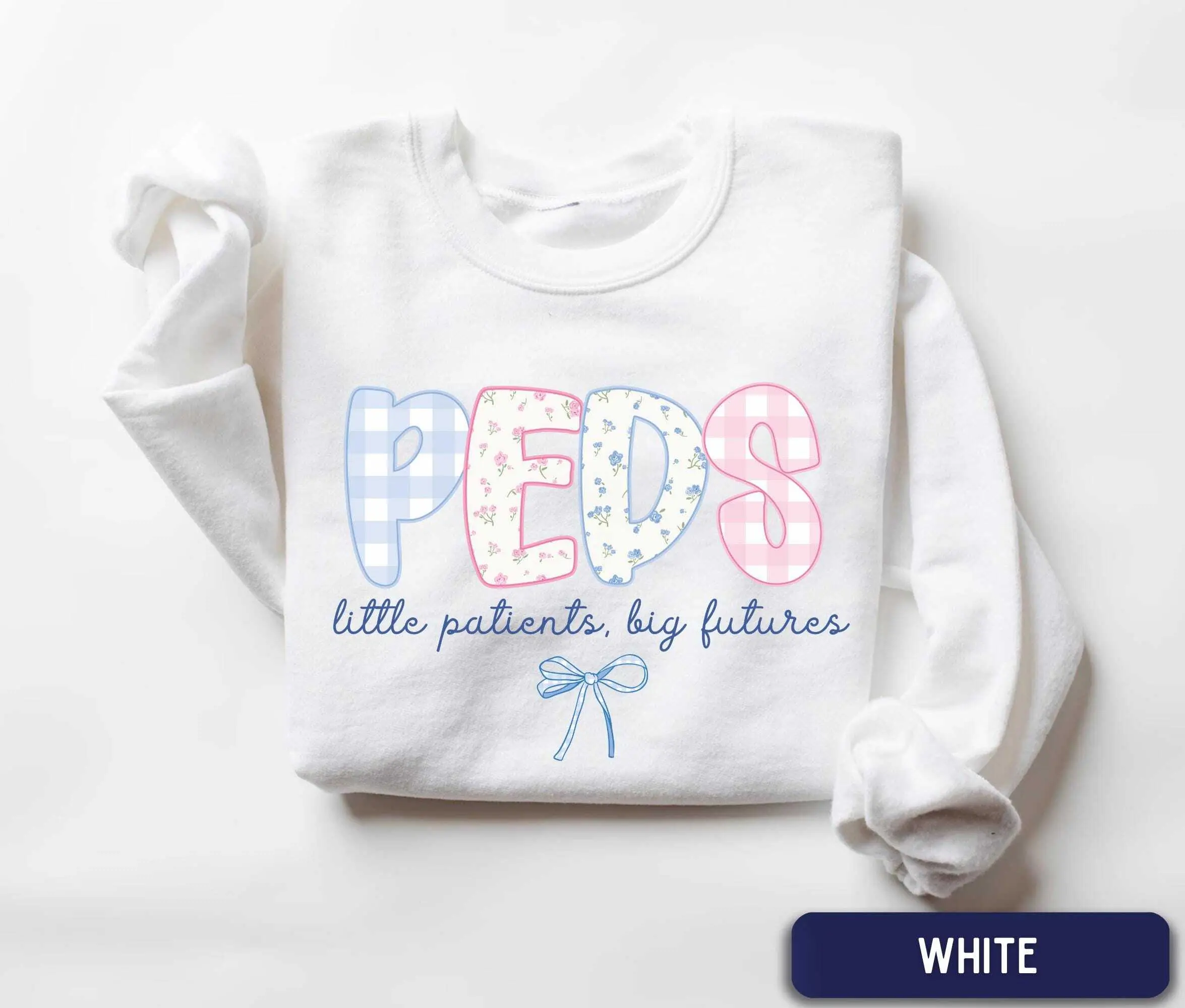 Pediatric Nurse Sweatshirt / Short Sleeve T-SHIRT , PEDS Shirt, Peds Nurse, PICU Nurse Gift, Preppy Pediatrician Shirt, Pediatric Student Shirt, RN nurse