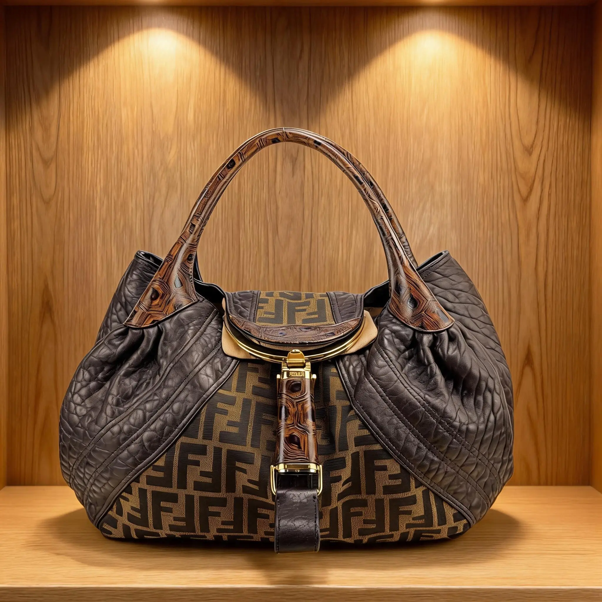 Pre-owned FENDI Canvas Shoulder Bag C0725561092