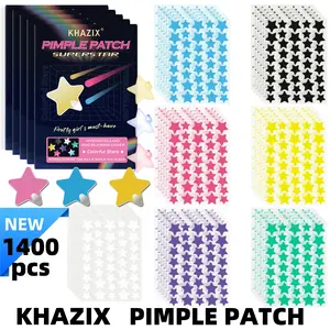 1400 Pack Cute Star-Shaped Daily Pimple Patches for Face, Hydrocolloid Acne Cover with Tea Tree Oil, Effective Absorption & Protection, Acne Clearing Products, Blemish Barrier Patches