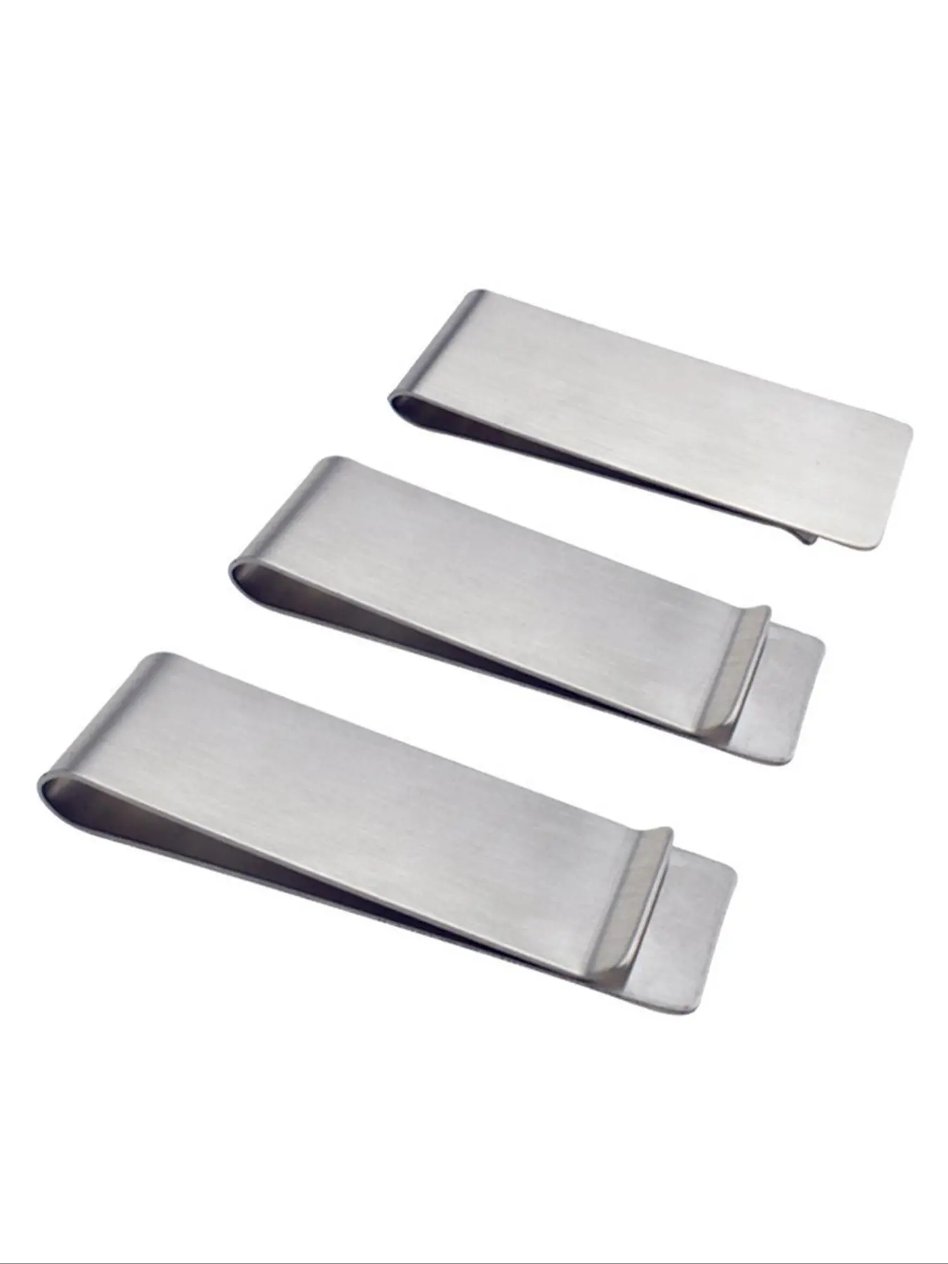 Simple Metal Money Clip for Cash and Credit Cards (1/3/6/12pcs), Fashion Money Holder, Stainless Steel Card Holder for Travel & Business, Casual Versatile Card Holder for Men, Card Organizer, Card Storage Clips, Office Desk Accessories