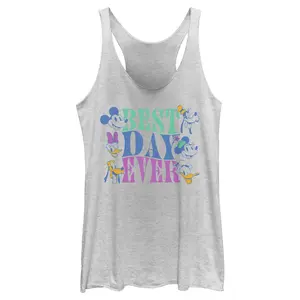 Women's Mickey & Friends Best Day Ever Crew Racerback Tank Top