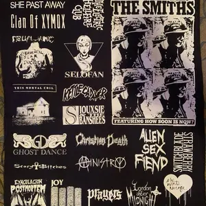 Goth, rock, dark wave patches sheet diy decoration quilt fabric