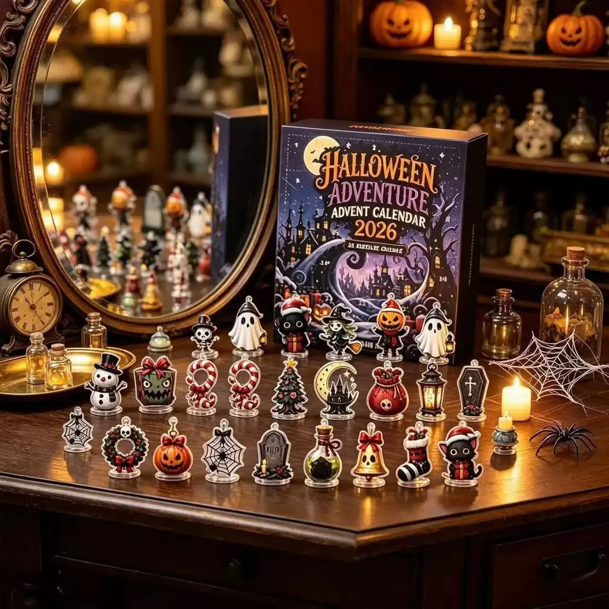 Halloween adventure arrival box, countdown box, 24-piece pendant box set Artwork Castle