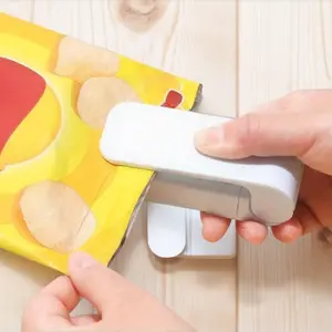 Hand Press Plastic Bag Sealer, Food Grade Heat Sealing Machine for Snacks, Coffee, Chips & Nuts - Portable Leak Proof Storage Tool, Easy One-Step Operation, Keeps Fresh & Moisture-Free. Must-Have Kitchen Gadget!