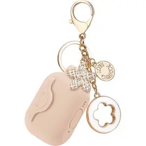 Secure Lock Case for Airpods Pro 2/1 Silicone Case with Cute Bling Keychain for Women Girls