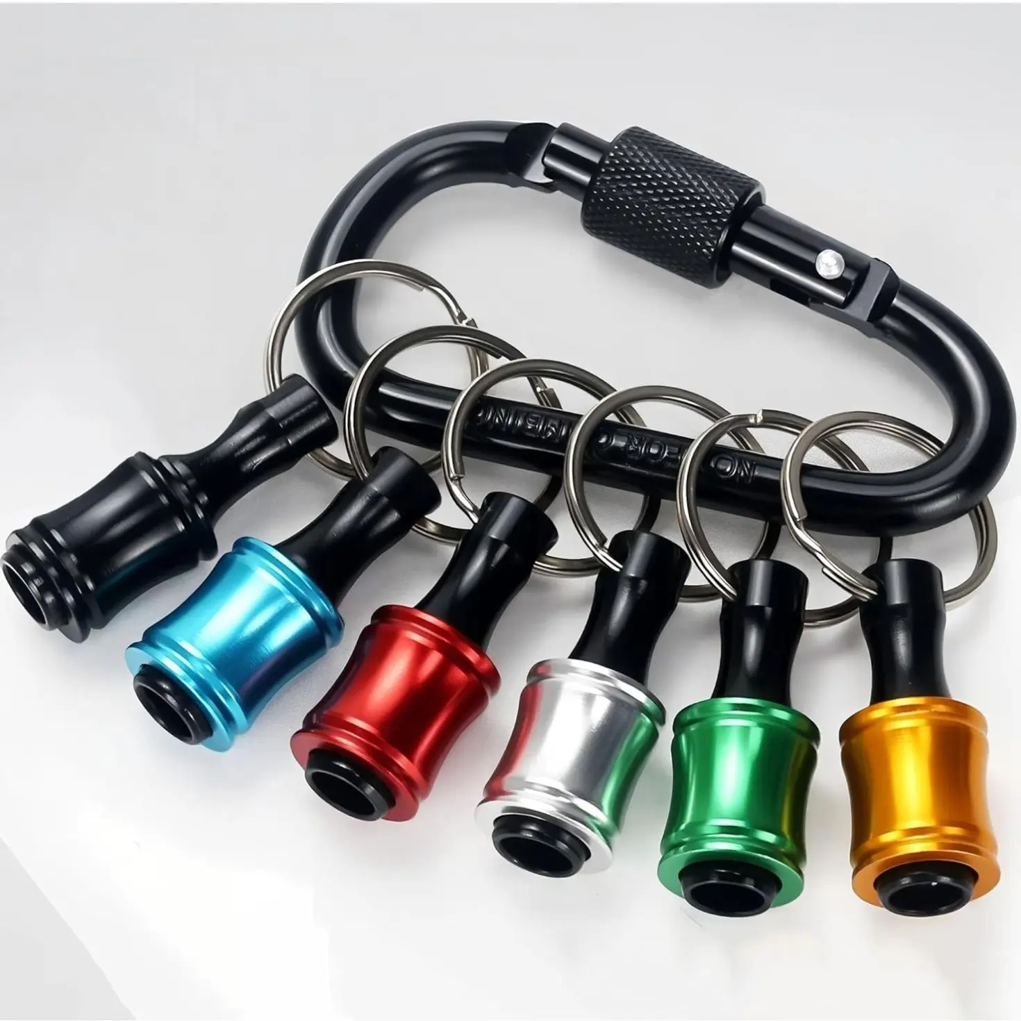 【FathersDayGift】6 PCS Bit Holders 1/4 Socket, Hex Shank Screwdriver Bit Holder for Impact Driver Drill Bit Keychain Extension Bar Quick Release Easy Change, Screwdriver Bit Holders for Tools & Home Improvement Gift