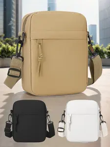 Mini Men's Chest Bag, Small Square Bag, Casual Multi-functional Shoulder Bag, Solid Color Phone Case, Everyday Crossbody Bag, Casual Crossbody Bags, Zippered Sling Bag, Suitable for Commuting, Campus, Business Trips, Valentine's Day Gift for Boyfriend