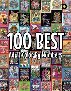 Sunlife 100 Best Adult Color By Numbers Coloring Books - Best Designs from The Best Color by Number Coloring Books Art Marker Set Acrylic Drawing Markers