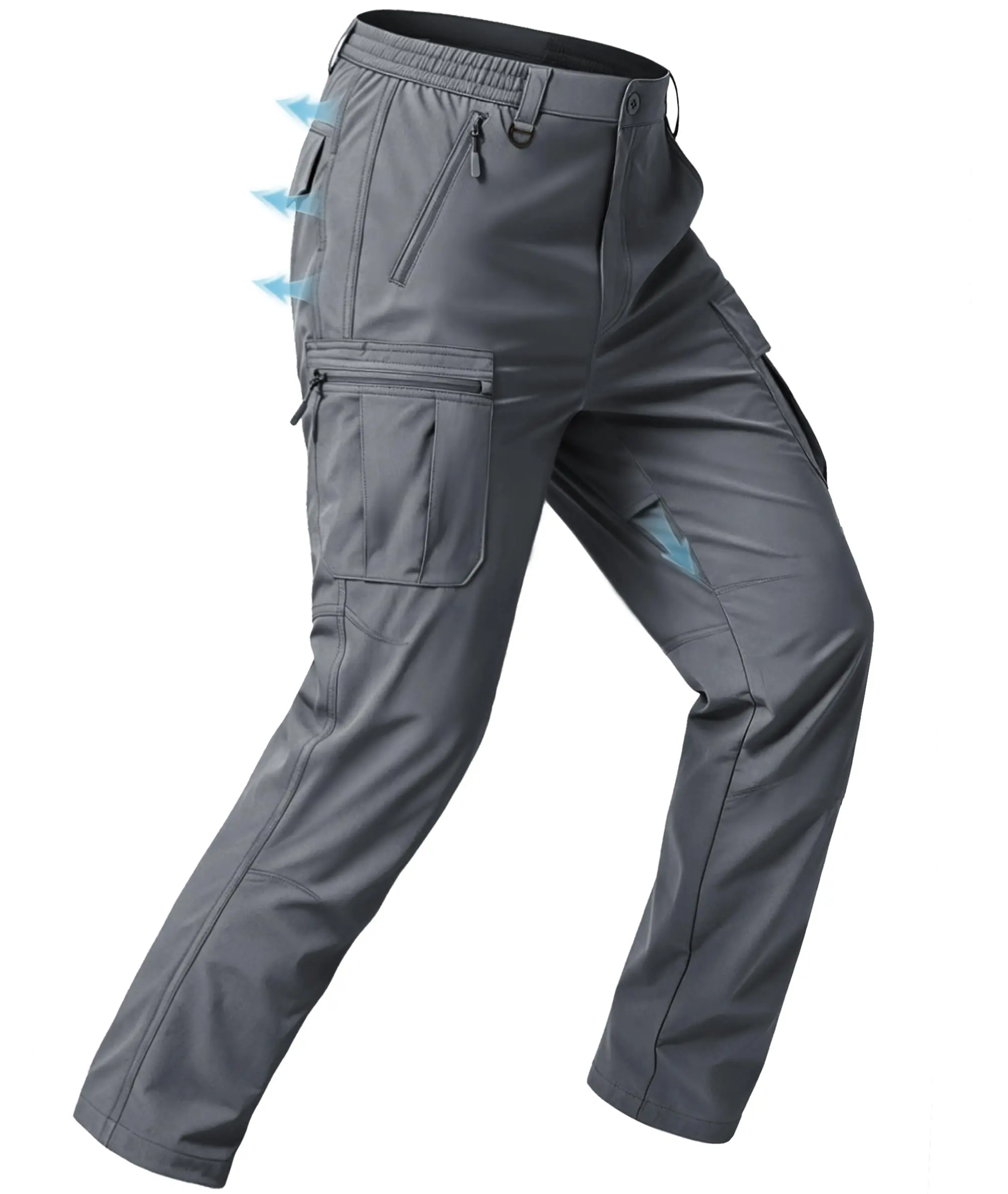 Zoofly Men's  Ripstop  Lightweight Water Resistant Cargo Hiking Work  With Multi Pockets for Outdoor Activities sport  tactical pant