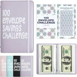 100-Day Money Saving Challenge Coin Envelope Budgeting Savings Book, Mini 100-Day Envelope Savings Challenge Book, Cash Budget Planning Envelope, For Saving $5,050, $500, $10,000, A Practical Gift For Friends And Family. a5 binder