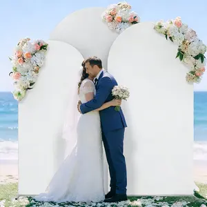 (7.3FT/6.6FT/ 6FT)Adjustable Metal Balloon Arch Backdrop Stand Set -Ideal for Wedding, Birthday Party, Baby Shower, Graduation, Valentine'S Day - White,Balloon Accessories,Festive Banner Holder