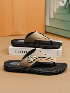 1 Pair Men's Lightweight Durable Trendy Casual Sport Summer Flip-Flops Sandal | Breathable Upper | Shock-Absorbing Footbed | Soft Lining | Non-Slip Outsole | Classic Thong Design | Ideal for Beach Vacation, Outdoor Travel, Home Relaxation & Daily Commute