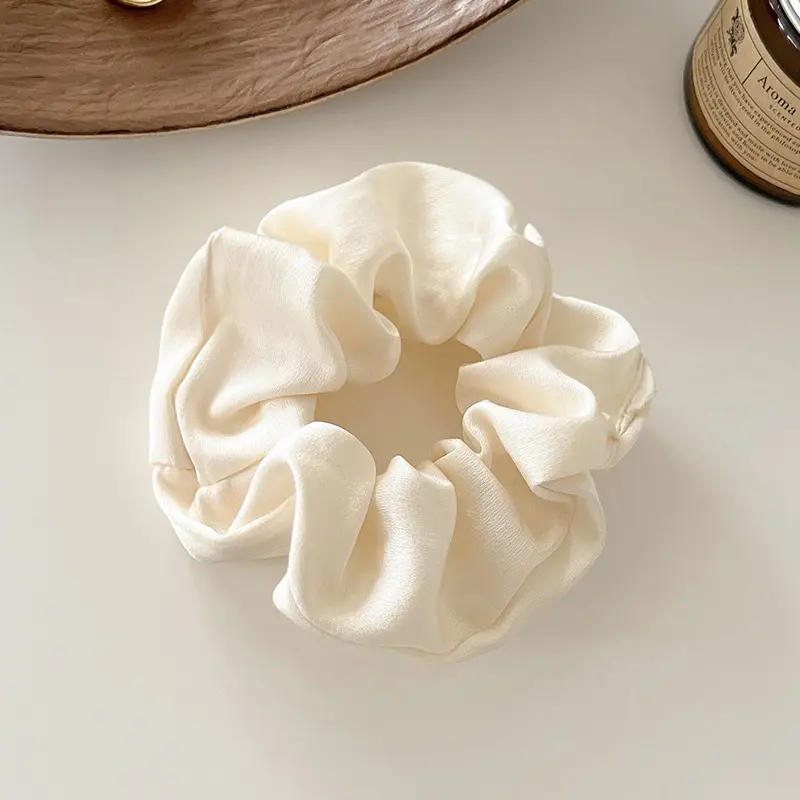 1Pack Satin Hair Scrunchies for Women - Glossy Satin Scrunchies for Hair Satin Scrunchies for Girls Holiday Gift Silk Hair Tie No Damage Cute Satin Hair Scrunchie for Styling