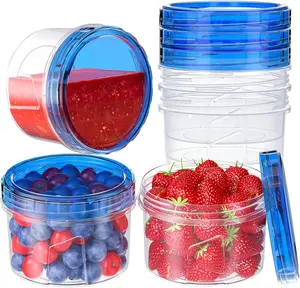 6-Pack 16 OZ Food Storage Containers – Reusable Freezer & Soup Containers with Twist Top Lids