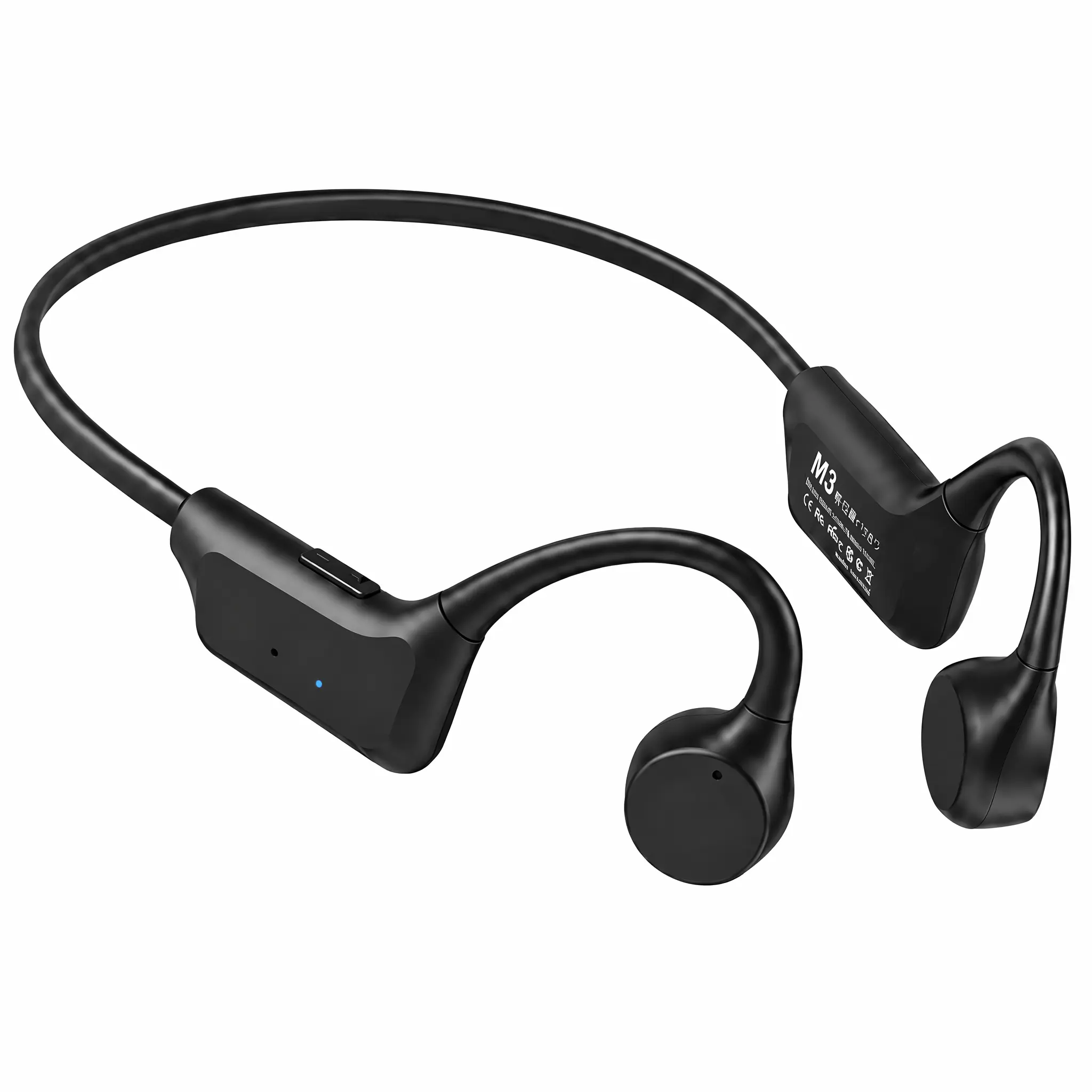 Wireless Bone Conduction Open-Ear Sport Headphones - Voice Enabled Smart Invisibly Wearable, Sweat Resistant, Deep Bass Sound Features, Workout Headphones with Smart Mic, Voice Enabled Open-Ear Headphones, Wireless Invisibly Wearable Open-Ear Headphones