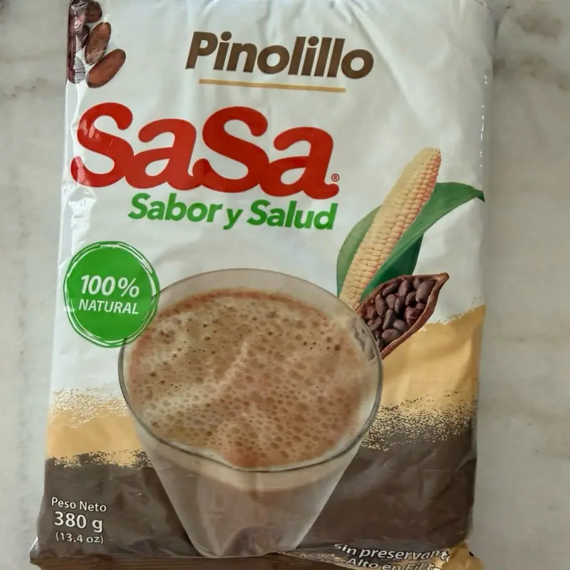 Pinolillo Sasa Traditional Nicaraguan Cacao-Corn Beverage Mix, Artisanal Non-GMO Powder for Hot/Cold Drinks