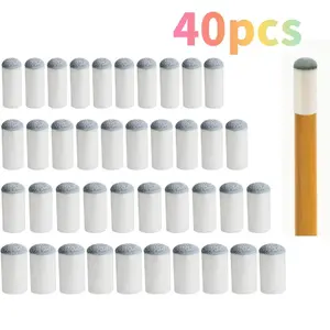 40pcs Slip on Pool Cue Tips Replacement, Billiard Cue Tips 4 Sizes (9mm/10mm/12mm/13mm), Each Size 10pcs, Durable & High-Quality, Billiard Accessories