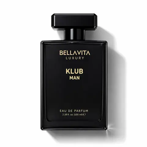 BellaVita Luxury's KLUB Man |  Eau De Parfum | Lemon, Birch & Musk | Long Lasting | Perfume for Men | Vegan Perfume | 100ml/3.3 Fl.oz