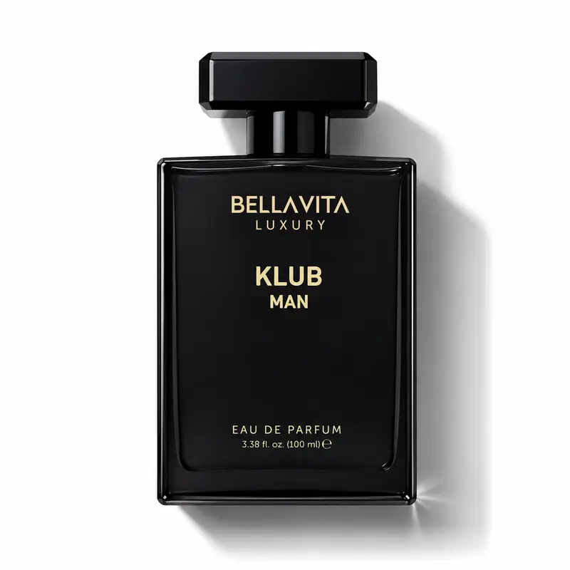 BellaVita Luxury's KLUB Man |  Eau De Parfum | Lemon, Birch & Musk | Long Lasting | Perfume for Men | Vegan Perfume | 100ml/3.3 Fl.oz