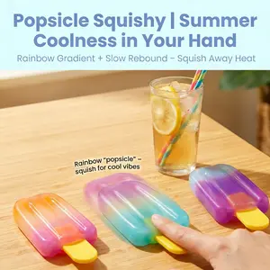 Soft Ice Pop Finger Toy, Realistic Soft Stress Ball Blind Box, Suitable for Children Adults, Anxiety Relief Sensory Toy