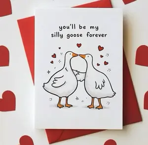 Cute You’ll Be My Silly Goose Forever Love Card - Relationship Card - Card for Him