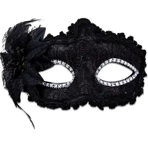 Halloween Lace Mask, Masquerade Venetian Mask Lace Eye Mask, Half Face Masquerade Mask for Carnival Ball Dress Party springtok
