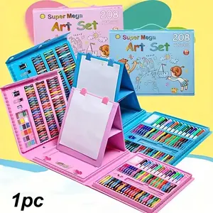208pcs Art Set Watercolor Markers, Colored Pencils, Crayons & Pastels for Kids/Adults, Paint Pens Set, Perfect Gift for Boys and Girls Easter, School, Drawing Beginners Christmas Gifts, Art Drawing Supplies