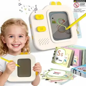 Multifunctional English Learning Card Machine Toy, Includes 120 Dual-Sided Talking Flash Cards, Word Cards, Vocabulary Flashcards, Early Education for Kids over 3 Years