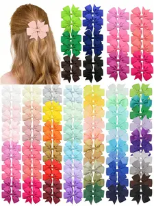 5/20/40/60pcs random cute candy-colored bow hair clips, fun and colorful macaron hair accessories, gentle on hair, suitable for parties, all-season polyester bow hair clips, suitable for everyday casual wear, holiday and party decorations, Hair Clip Set