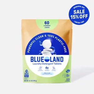 Blueland Laundry Detergent Tablets Refill, Eco-Friendly Plastic-Free Refill Pacs for HE & Standard Washers, Scented & Unscented