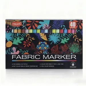Permanent Fabric Markers Set (20/32/40 Colors) with Acrylic Ink, Dual Tips, No Bleed, Personalize Gear for Sneakers, T-Shirts, Office Stationery & DIY Art Craft Supplies