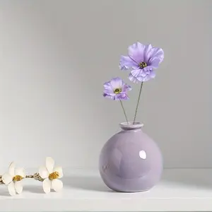 Nordic Style Ceramic Mini Vase Cute Decorative Vase No Flowers Included Colorful Small Vase Home Decoration Desktop Wedding Decoration