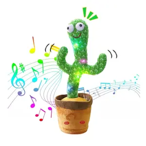 Dancing Cactus, Colorful Glowing Talking Cactus Toy, Repeating What You Say Cactus Toys Cactus Plush Eletronic Toys Funny Creative Toy, dog toys plain universal