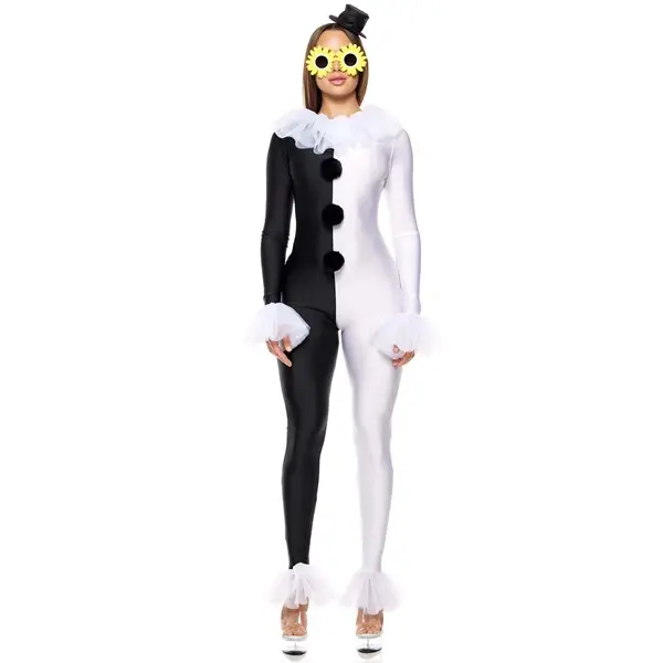 HalloweenCostumes Women's Terrifying Times Carnival Clown Costume with Headband, Hat and Matching Accessories