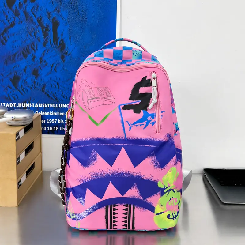 Sprayground Shark Design Backpack Spacious Daypack for School, Fitness, Commuting and Outdoor Use