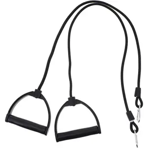 Resistance Bands: 1 Pair Stepper Resistance Band Fitness Exercise Bands with Handles Fitness Bands Pull Ropes Exercising Bands Resistance Bands for Workout Strength  at Home, Black