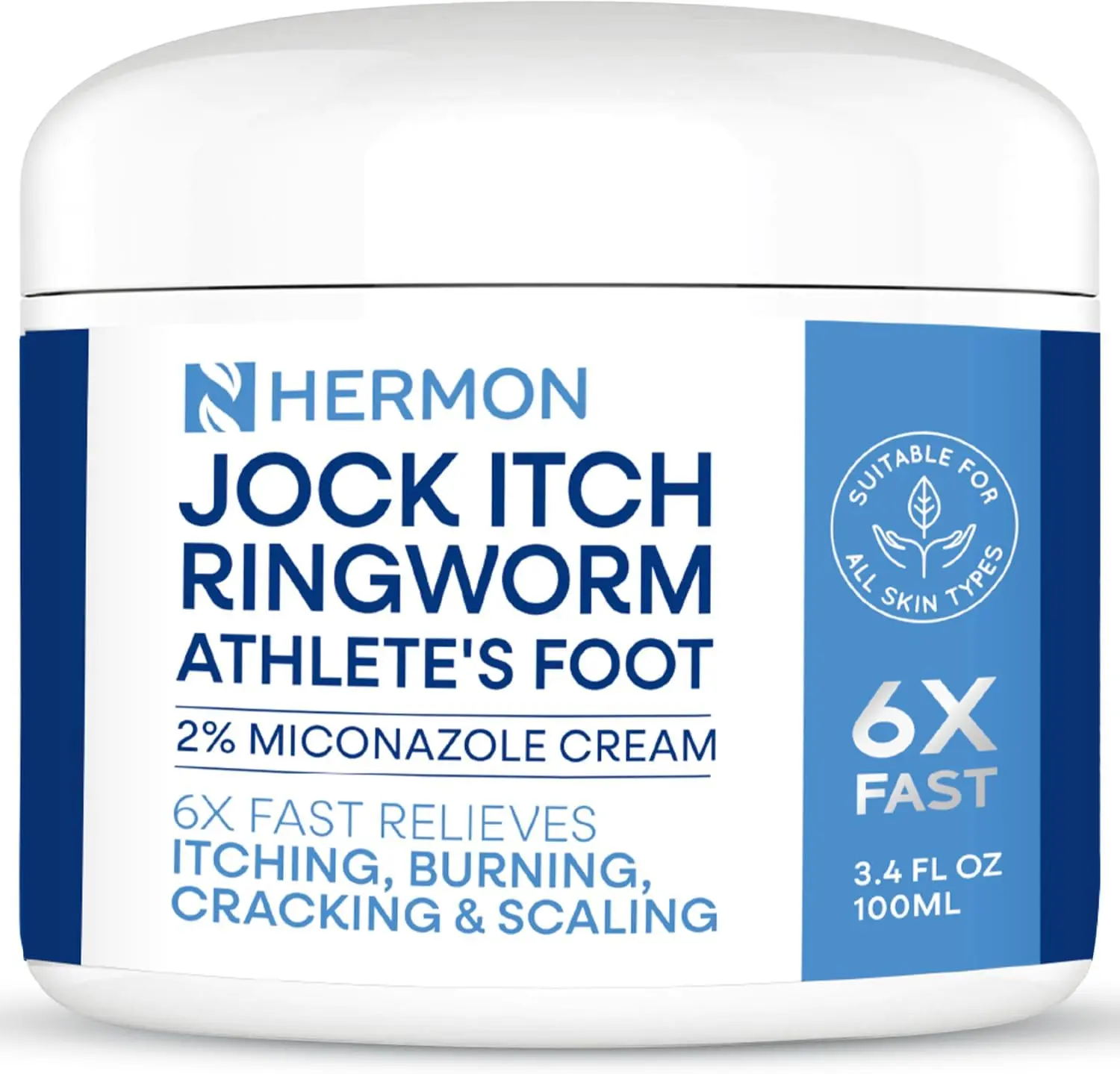 Jock Itch Antifungal Cream - Athlete's Foot & Ringworm Treatment for Humans - Psoriasis Treatment-Ringworm Cream for Foot & Body, Provides Soothing Relief-100ml