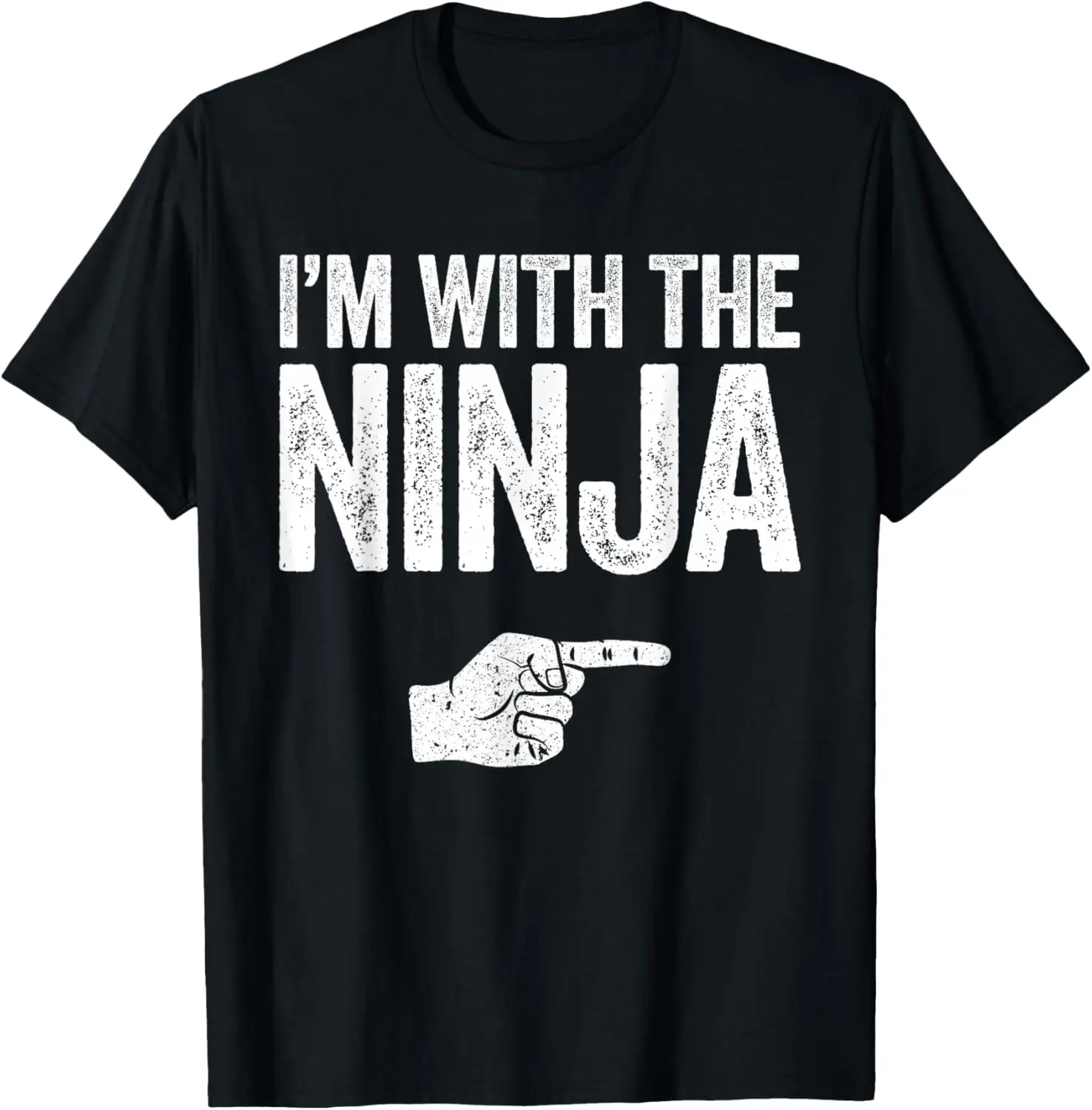 100% Cotton I'm With The Ninja Shirt Adult Men Women Ninja Costume T-Shirt