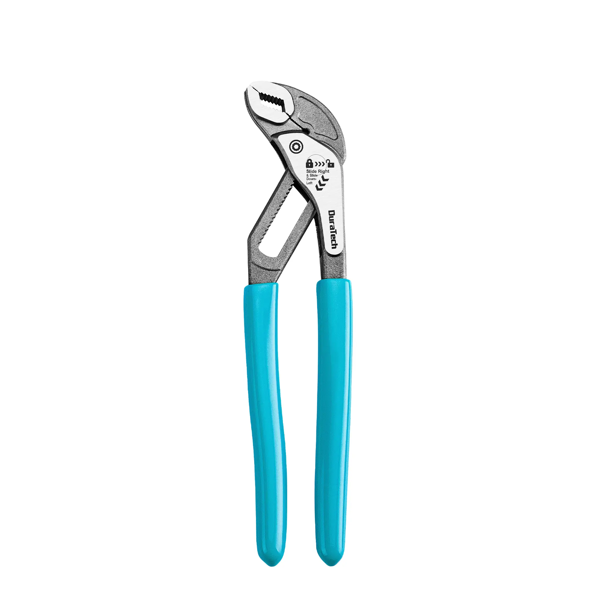 DURATECH Water Pump Pliers Set(8", 10", 12"), Quick-Adjust Groove Joint Pliers with Slide-to-Unlock Mechanism, V-Jaw Design, CR-V Steel, for Plumbing, Automotive, and Household Repairs
