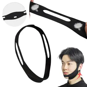 V-Line Lifting Mask, Double Chin Reducer, Reusable High-Elastic Chin Strap & Depuffing Tape