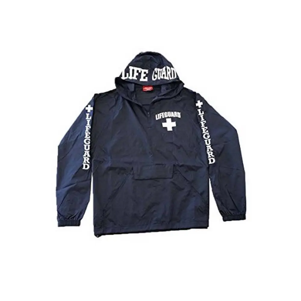 LIFEGUARD Windbreaker Quarter Zip Jacket - Water and Wind Resistant 100% Nylon Ideal for Men, Teens, Girls.